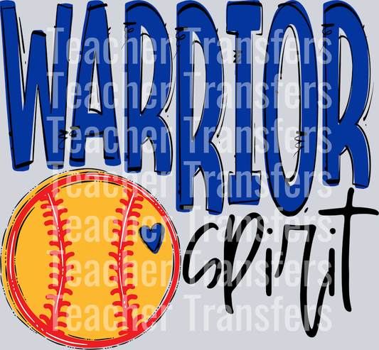 Team Go Spirit WARRIORS SOFTBALL ROYAL BLUE