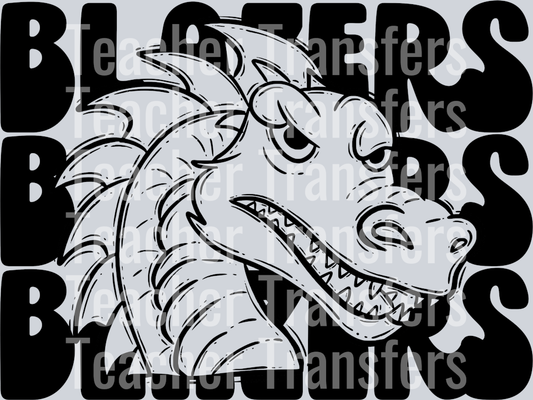 Stacked Mascots BLAZERS DRAGON