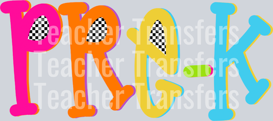 PRE-K COLORFUL CHECKERED