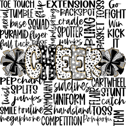 CheerDoodleWordArtBlkGrey