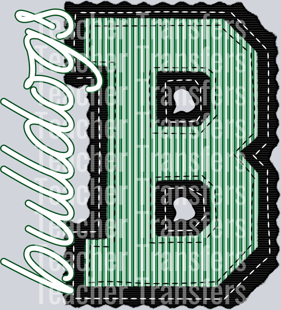 THE PREPSTER B BULLDOGS KELLY GREEN BLACK