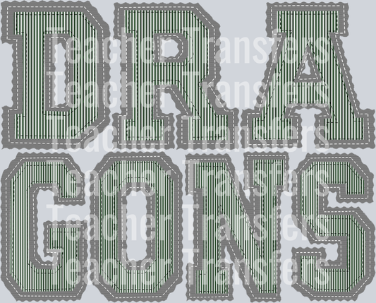 THE PREPSTER DRAGONS DARK GREEN GRAY