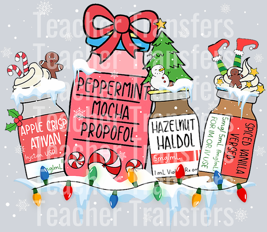 Pharmacy Crew Christmas Pharmacist Medicine Reindeer Bow T-Shirt