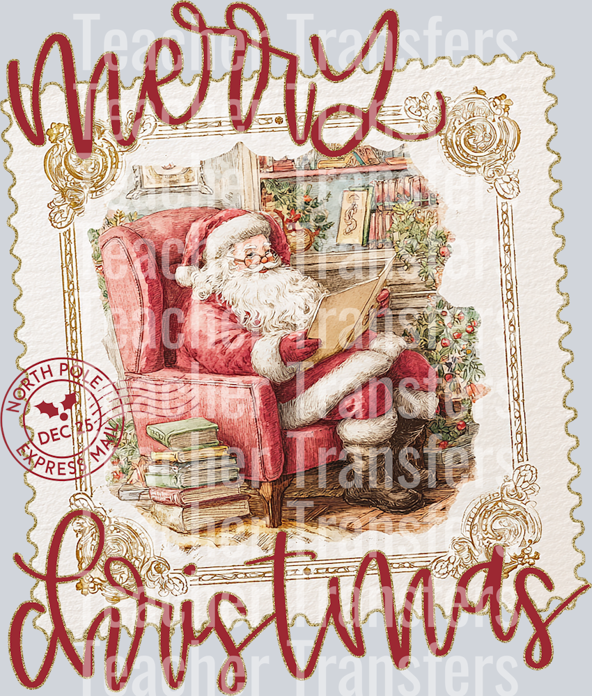 MERRY CHRISTMAS SANTA POSTAGE STAMP