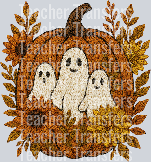 FALL PUMPKIN GHOSTS FAUX