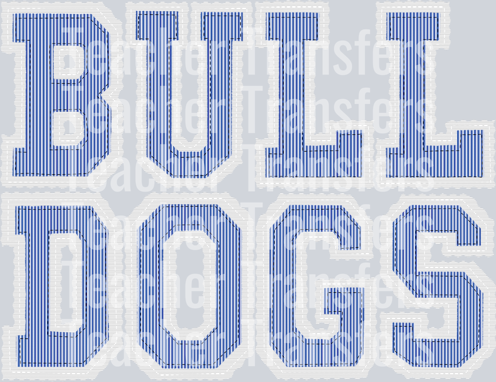 THE PREPSTER B BULLDOGS ROYAL WHITE