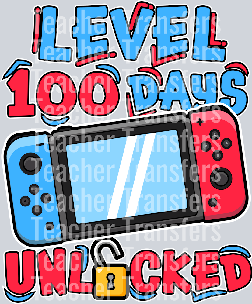 Level 100 Days Of School Unlocked Gamer Video Games Boys 2