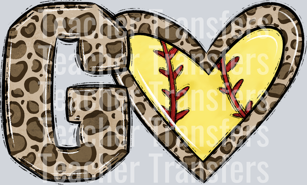 Go Hearts Softball No Flowers