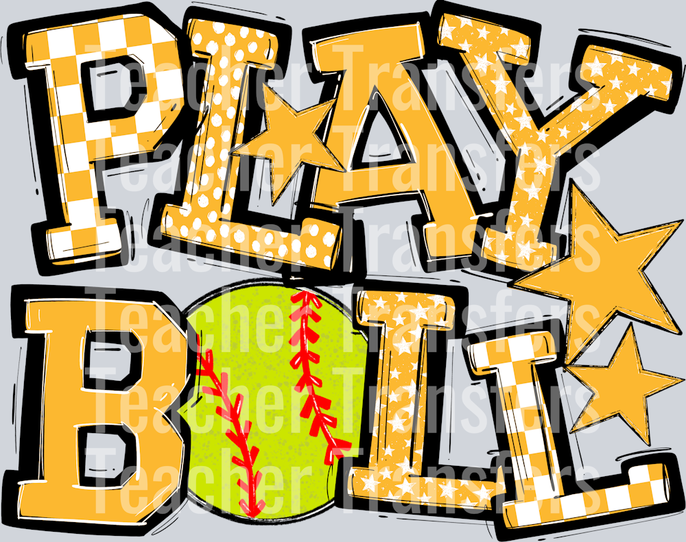 YELLOW PLAY BALL SOFTBALL