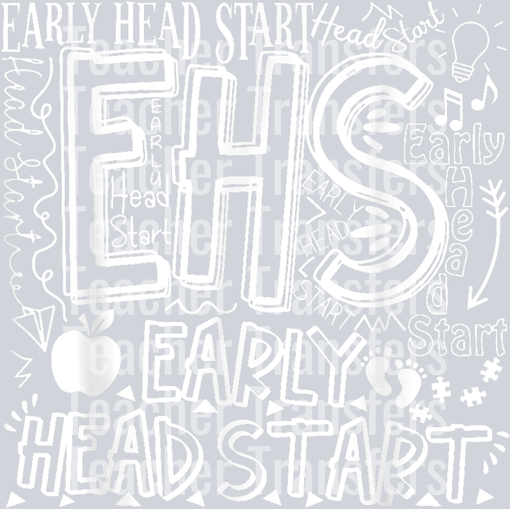 Early Headstart Typography Back To School Headstart Teacher T-Shirt