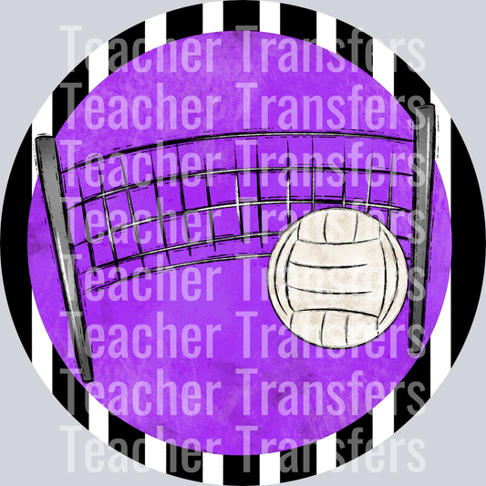 Volleyball Ornaments Purple