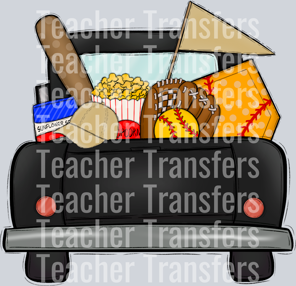 Follow me to the ballpark Gold Softball Truck