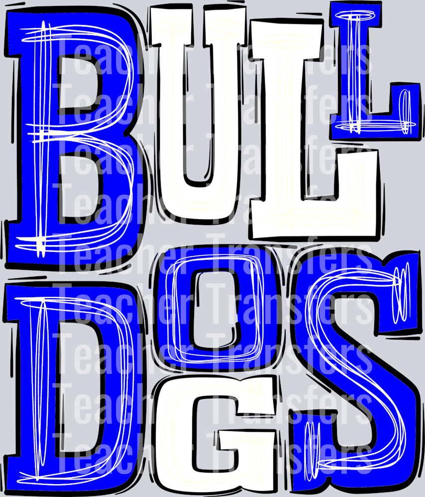 Bulldogs Blue and White