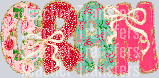 ChristmasBowLace Gram