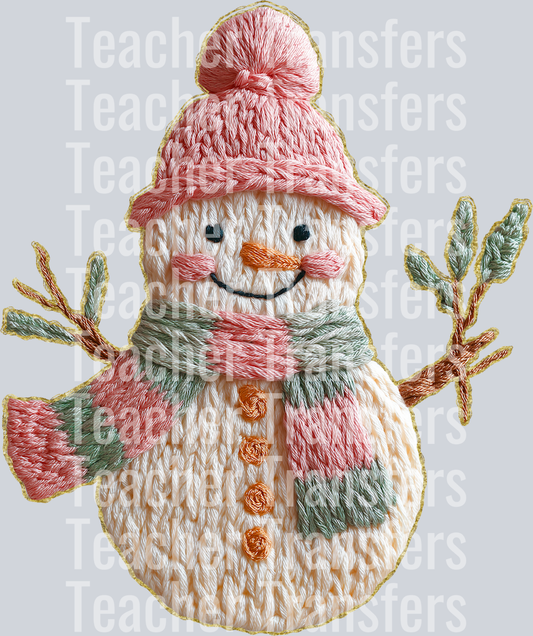 French Knot SNOWMAN