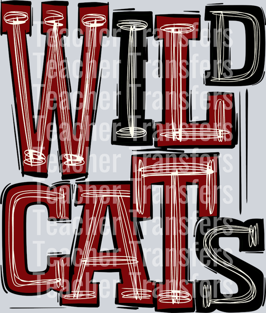 Wildcats Black and Cardinal Red