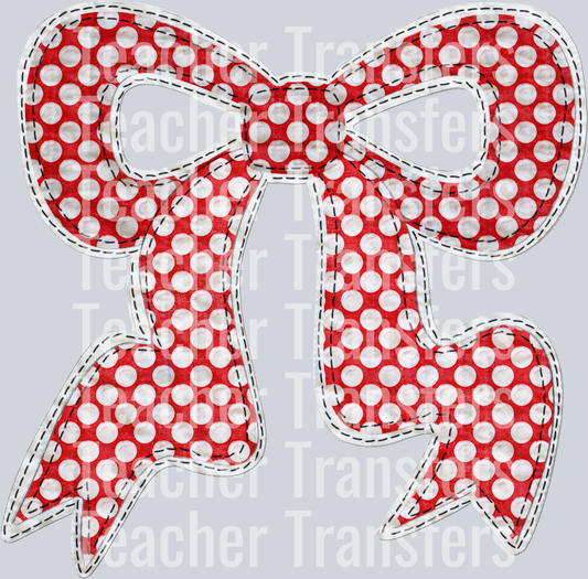 QUILTED BOW RED