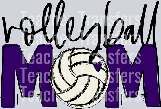 Volleyball Mom Purple No Flowers