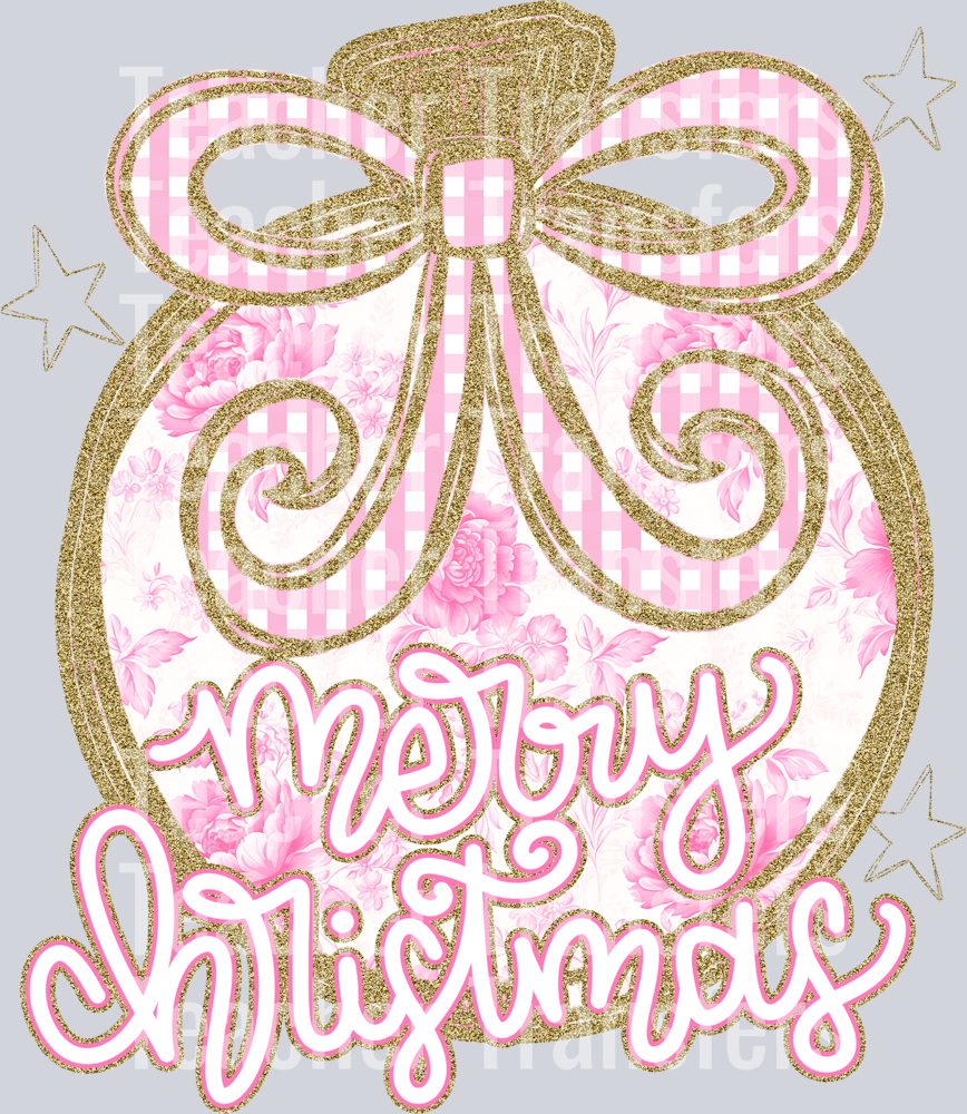 Merry Christmas Ornament PINK