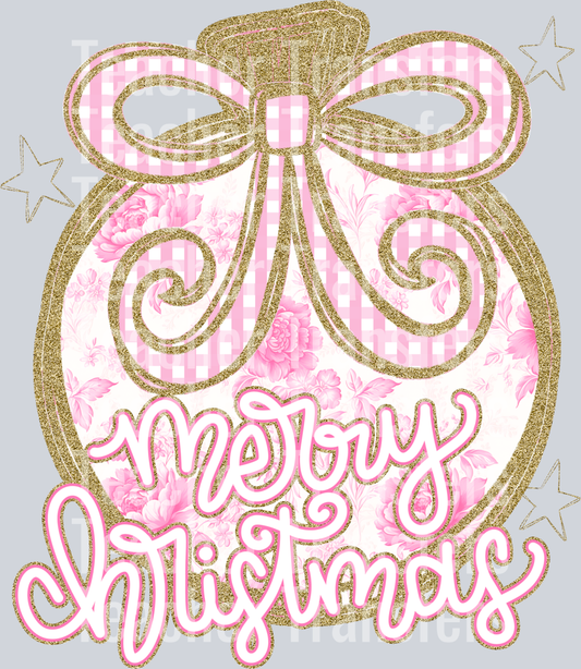 Merry Christmas Ornament PINK