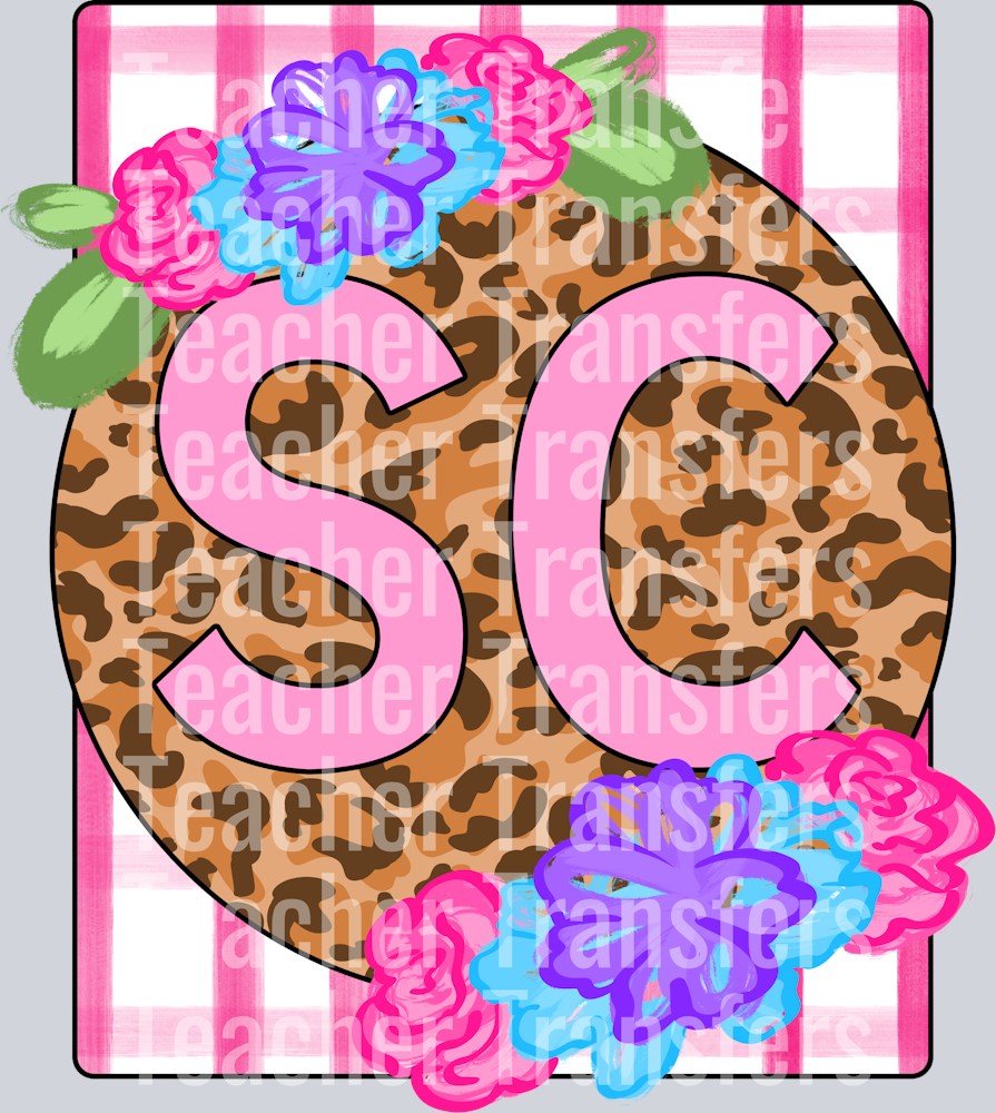 Preppy State Initials SOUTH CAROLINA