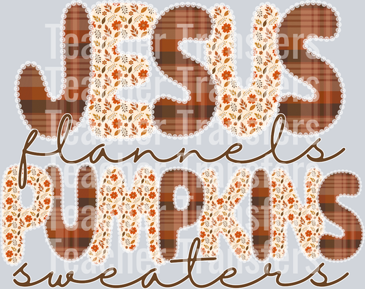 JESUS FLANNELS PUMPKINS SWEATERS