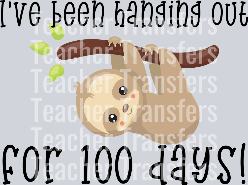 hanging out 100 days sloth