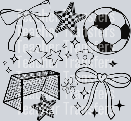 SOCCER DOODLE BLACK