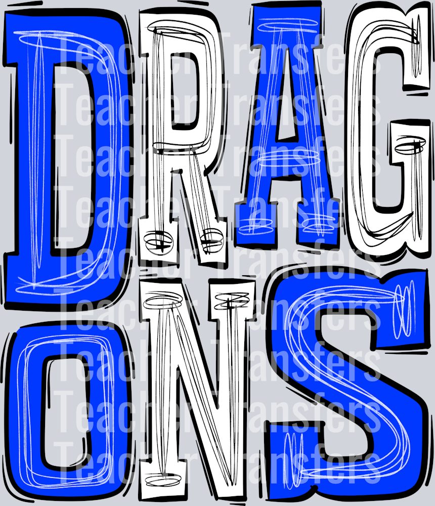 Dragons ROYAL BLUE - WHITE