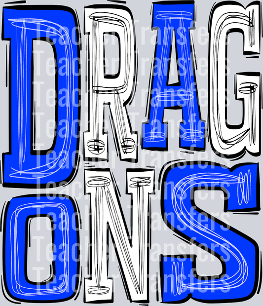 Dragons ROYAL BLUE - WHITE