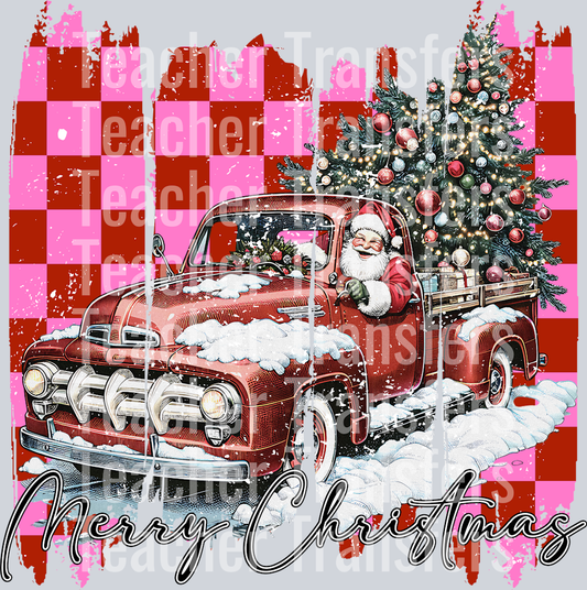 MERRY CHRISTMAS SANTA BRUSHSTROKE