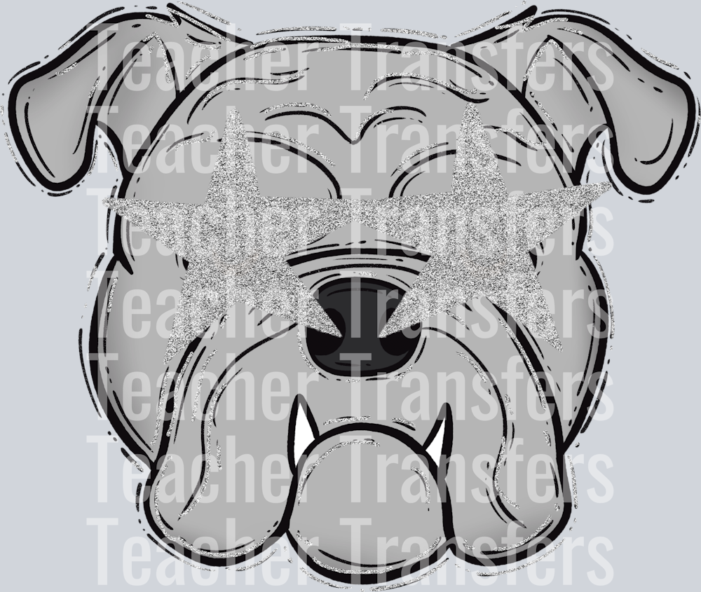 Starry Eyed Bulldog Silver NO WORDS