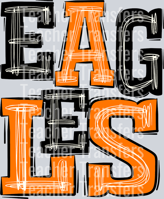 Eagles Orange and Black