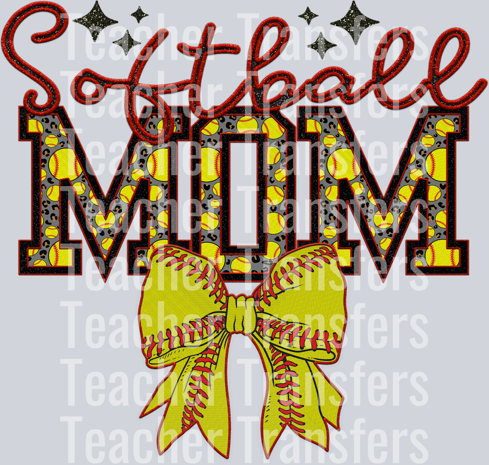 SOFTBALL BOW SOFTBALL mom HWDS