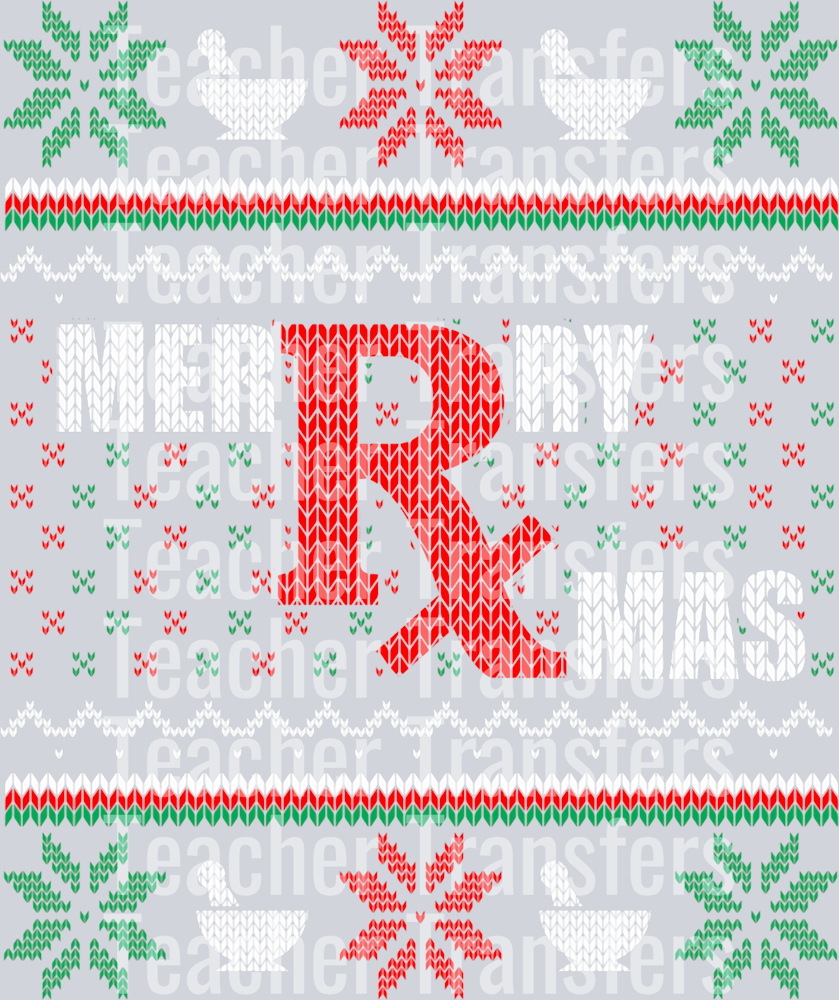 Merry Xmas Pharmacist Ugly Christmas Sweater Pharmacy Tech Long Sleeve T-Shirt