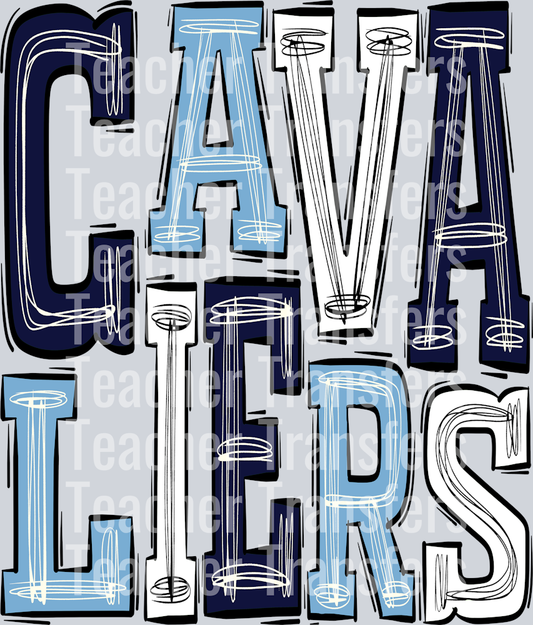Cavaliers Navy blue - Carolina  blue - White
