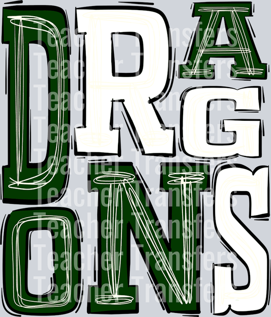 Dragons Green and White
