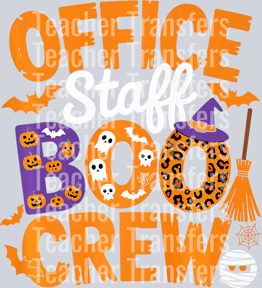 Office Staff Boo Crew Funny Halloween Matching Costume Squad Premium T-Shirt (1)