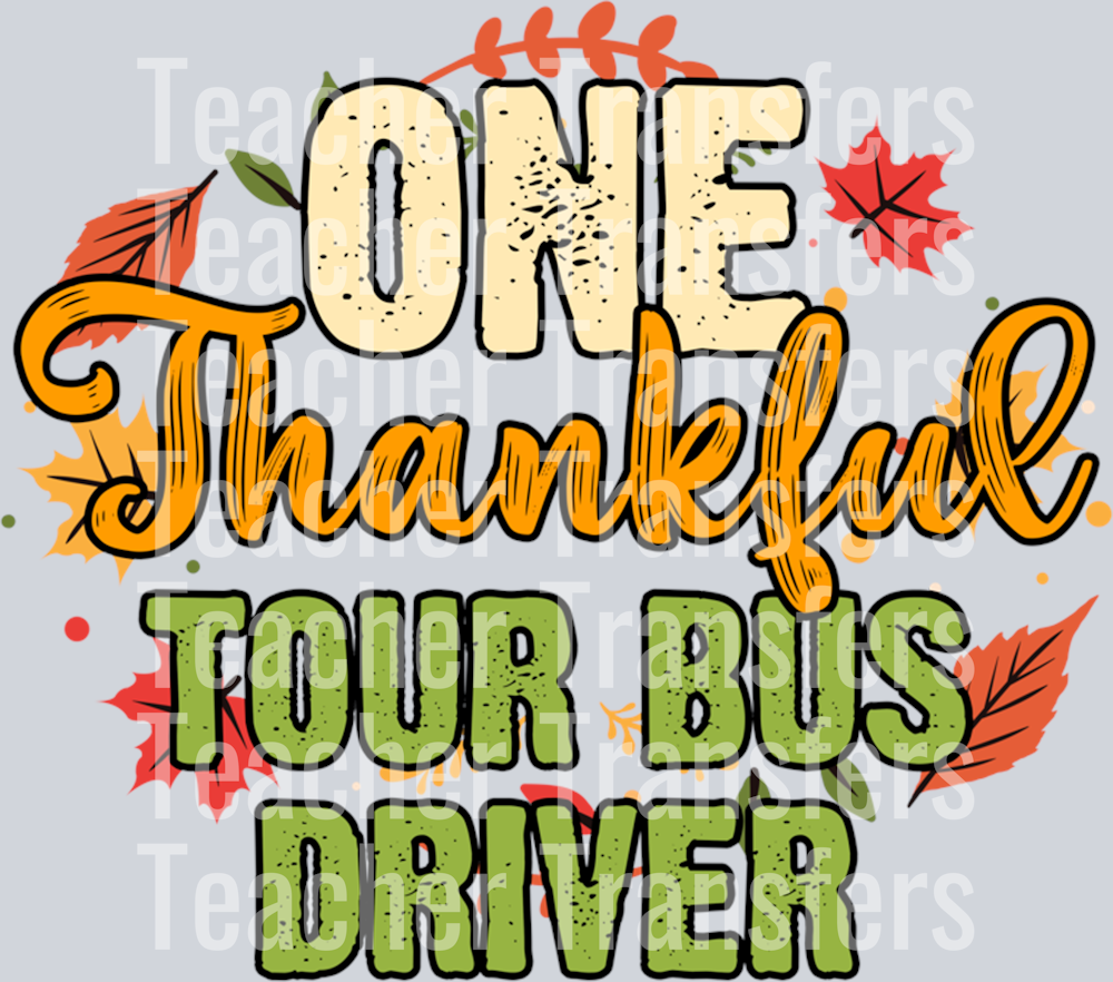 One Thankful Tour Bus Driver Thanksgiving Long Sleeve T-Shirt
