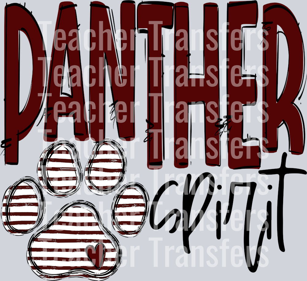 Team Go Spirit Panther Paw Maroon