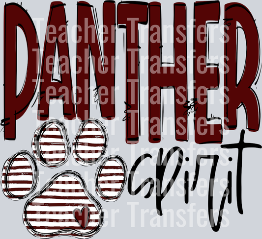 Team Go Spirit Panther Paw Maroon