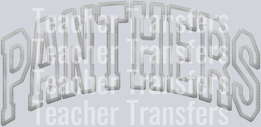 Panthers white Stitch