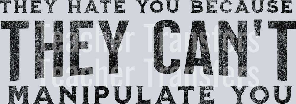 they hate you because they cant manipulate you hwds