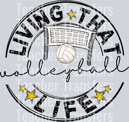 Living That VOLLEYBALL BLANK Life