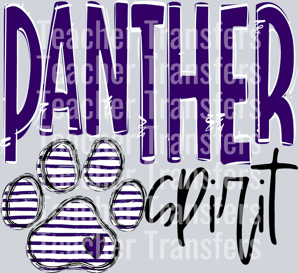 Team Go Spirit Panther Paw Purple White