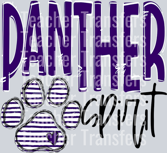 Team Go Spirit Panther Paw Purple White
