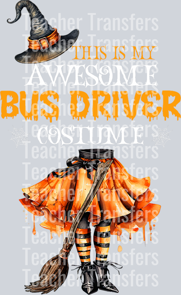 This is my Halloween Bus Driver Costume School Bus Driver T-Shirt