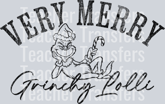 Very merry Grinchy Lolli black