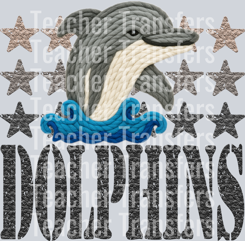 YARN MASCOTS DOLPHINS