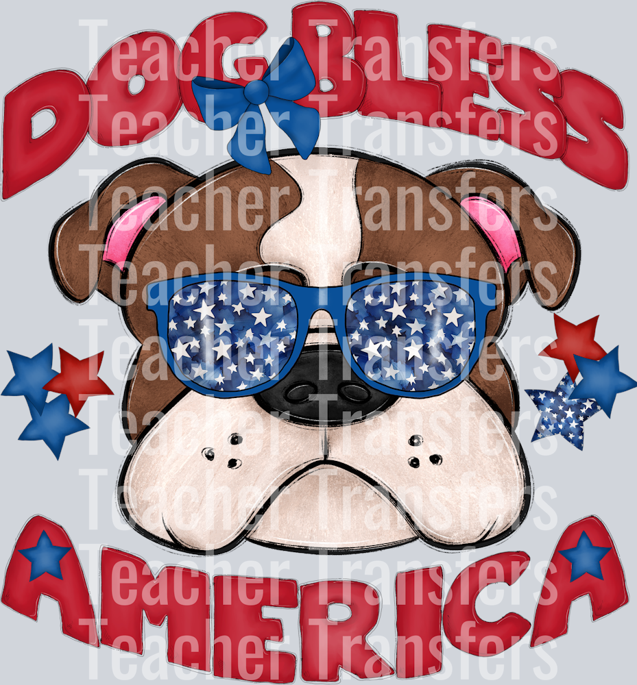 Dog Bless America Bulldog